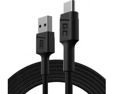 Green Cell Žalias Cell GREENCELL kabelis GC PowerStream USB-A – USB-C 200cm Ultra Charge QC 3.0