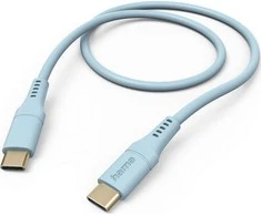 Hama Flexible, USB-C - USB-C, 1,5m, silikon, mėlyna