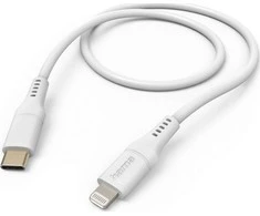 Hama Flexible, USB-C - Lightning, 1,5m, silikon, balta