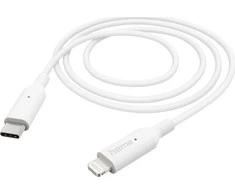 Hama USB-C - Lightning, 1.0m balta