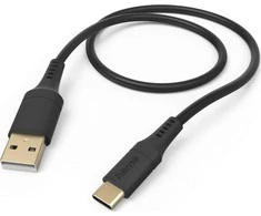 Hama Flexible, USB-A - USB-C, 1,5m juoda