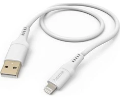 Hama Flexible, USB-A - Lightning, 1,5m, silikon, balta