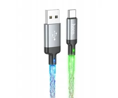USB A į USB C laidas Hoco 3A 1 m U112 pilka