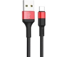 USB kabelis Hoco X26 Xpress type-C juodas-raudonas 1m