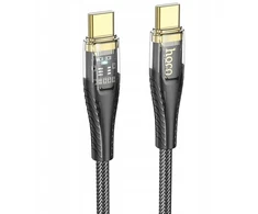 Cable USB C to USB C Hoco 3A 60W 1,2 m U121 juodas