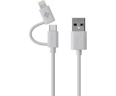USB kabelis iBattz USB-A - Žaibas 1 m Balta (IB- CBL- LGN- WH)