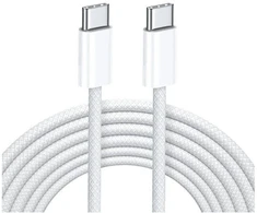 iLike CBL6 Pītas virves 65W PD USB-C uz USB-C Datu un uzlādes 2m Vads Balts (OEM)