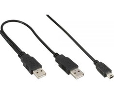 Intos InLine 1,5 m USB A - Mini-B Y laidas