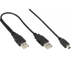 Intos InLine 1,5 m USB A - Mini-B Y laidas