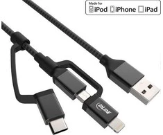 USB kabelis InLine USB-A - Žaibas 1,5 m Juodas (31515S)