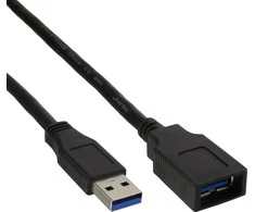 USB kabelis InLine USB-A - USB-A 2 m Juodas (B-35620)