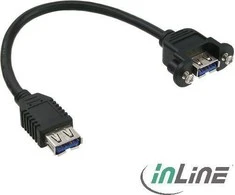 InLine USB-A - 0,2 m Juodas (33445F)