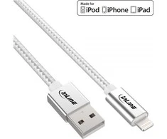 InLine Lightning USB kabelis, sidabrinis/aliuminis, 2m MFi sertifikuotas
