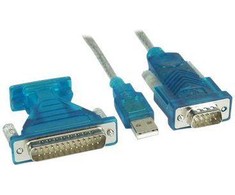 USB kabelis InLine USB-A - DB-9 1,8 m Skaidrus (33396)