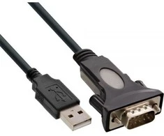 USB kabelis InLine USB-A - RS- 232 0,25 m Juodas (33306I)