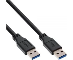 InLine USB 3.0 kabelis, nuo A iki A, juodas - 5m