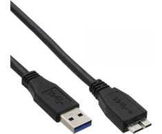 USB kabelis InLine USB-A - mikro B 0,5 m juoda (35405)
