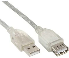 InLine USB 2.0 plėtinys, skaidrus - 5m