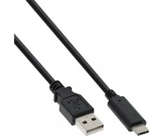 USB kabelis InLine USB-A - USB-C 3 m Juodas (35733)