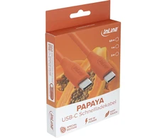 Kabelis USB InLine USB-C - USB-C 0.5 m Oranžinė