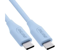 Kabelis USB InLine Usb 2.0 szybka kroviklis 100W cukierek/mėlyna 2m
