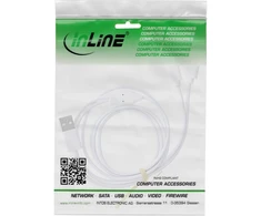 USB laidas InLine USB-A - 2x USB-C 1 m Baltas