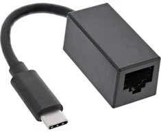 Adapteris USB InLine USB-C - RJ-45 Juodas (33380G)