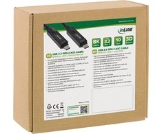 USB kabelis InLine USB-C - USB-C 7,5 m Juodas