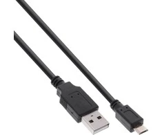 USB kabelis InLine USB-A - mikro B 1,8 m juodasis (31718Q)