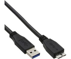 USB kabelis InLine USB-A - mikro B 1 m juoda (35410)