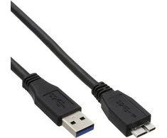 USB kabelis InLine USB-A - mikro B 1 m juoda (35410)