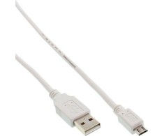 InLine USB laidas USB-A – microUSB 5 m baltas (31750W)