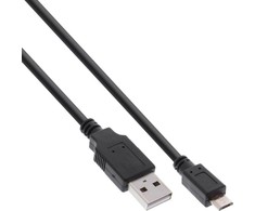 USB kabelis InLine USB-A - mikroUSB 1,5 m juodasis (31715Q)