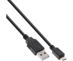 USB kabelis InLine USB-A - mikroUSB 1,5 m juodasis (31715Q)