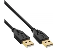 USB kabelis InLine USB-A - USB-A 5 m Juodas (34350S)