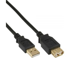 USB kabelis InLine USB- A - 10 m Juoda (34611S)