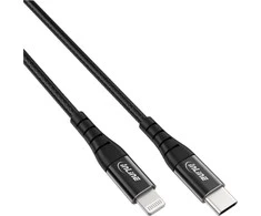 USB kabelis InLine USB- C - Žaibas 1 m juoda (31450D)