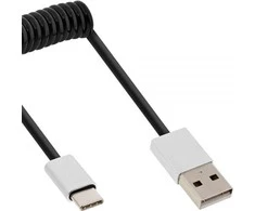 USB kabelis InLine USB-A - USB-C 2 m Juodas (35872)