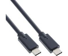 USB kabelis InLine USB-C - USB-C 0,3 m Juodas (35707A)