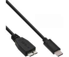 InLine 35722 USB 3.1 kabelis microUSB 3.1 B kištukinis USB 3.1 tipo C kištukas juodas 2 m