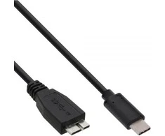 USB kabelis InLine USB- C - 0,5 m Juoda (35726)
