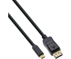 Kabelis USB InLine USB-C - DisplayPort 7,5 m Juodas (64127)