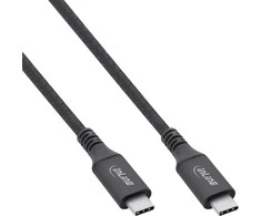 USB kabelis InLine USB-C - USB-C 0,5 m Juodas (35906A)