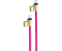 Intenso USB-C į USB-C laidas 1.65m su dirželiu rožinis