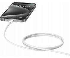 Jellico IP15 Pīta auduma iPhone 15 / 16 USB-C uz USB-C Datu &amp; Ātrās PD 60W uzlādes kabelis 1m Balts