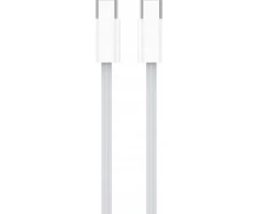 Jellico IP15 Pīta auduma iPhone 15 / 16 USB-C uz USB-C Datu &amp; Ātrās PD 60W uzlādes kabelis 1m Balts