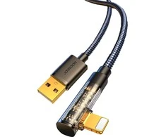 Kampinis kabelis prie USB-A / Lightning / 1.2 m Joyroom S-UL012A6 (juodas)
