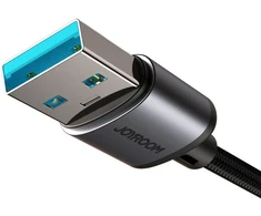 Joyroom S-A56 EnjoyX Series 90° USB-A – Lightning 3A kabelis 1.2m – juodos spalvos
