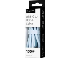 USB tipas C – C tipo USB kabelis 1 m silikono mėlynas Kruger &amp; Matz Basic