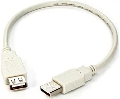 Lama Plus USB ilgintuvas (2.0), USB A M - USB A F, 0.3m, balta